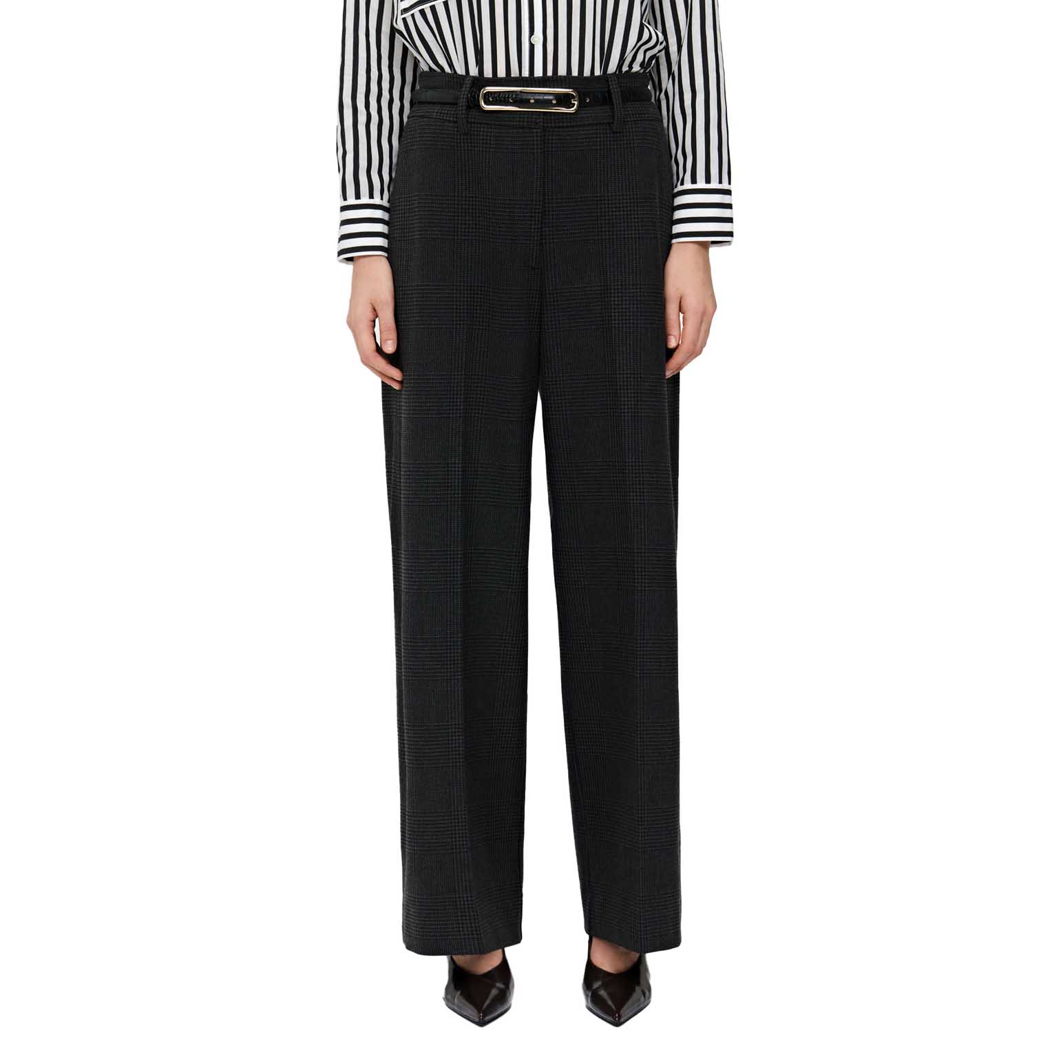 Veronika Maine Houndstooth Check Wide Leg Pant